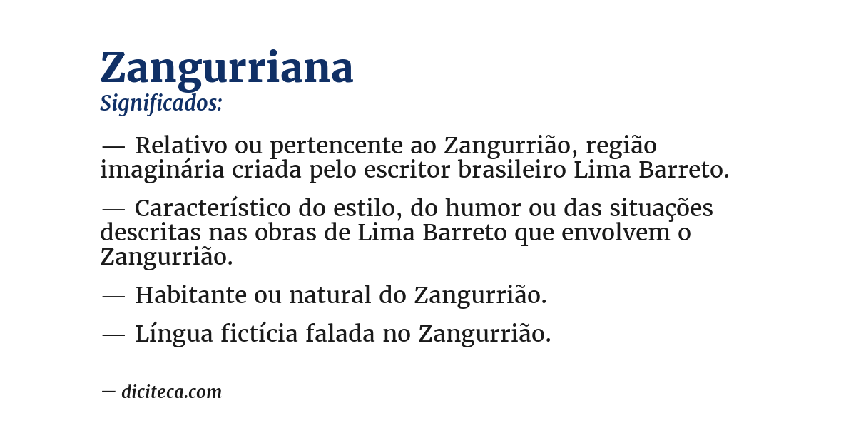 Significado de zangurriana