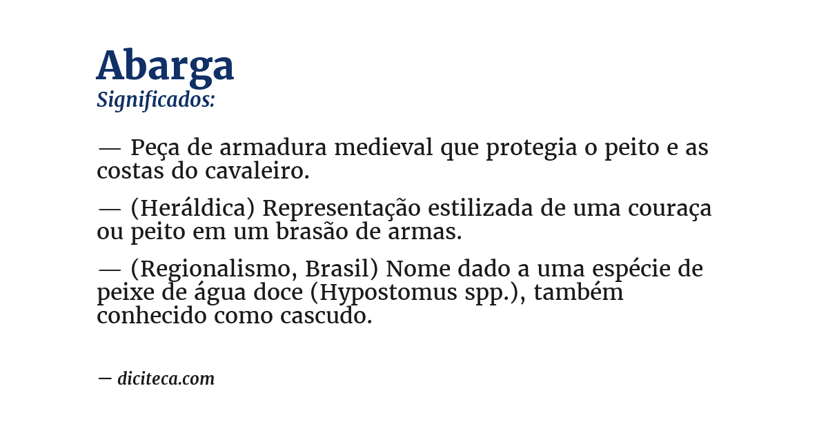 Significado de abarga