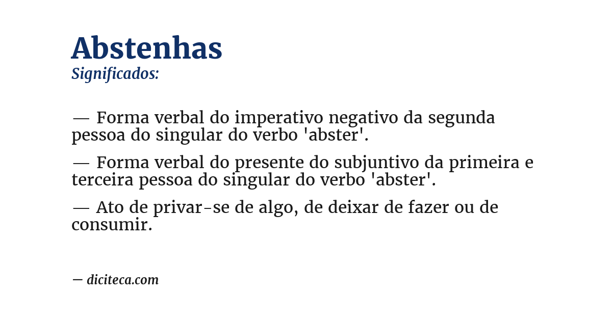 Significado de abstenhas