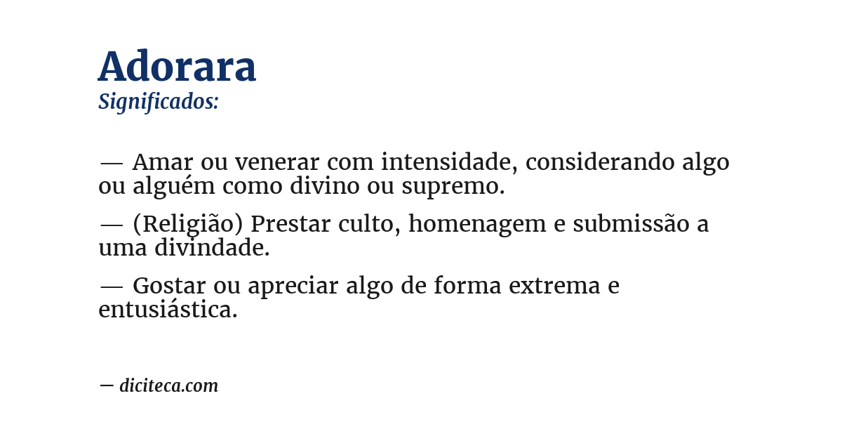 Significado de adorara