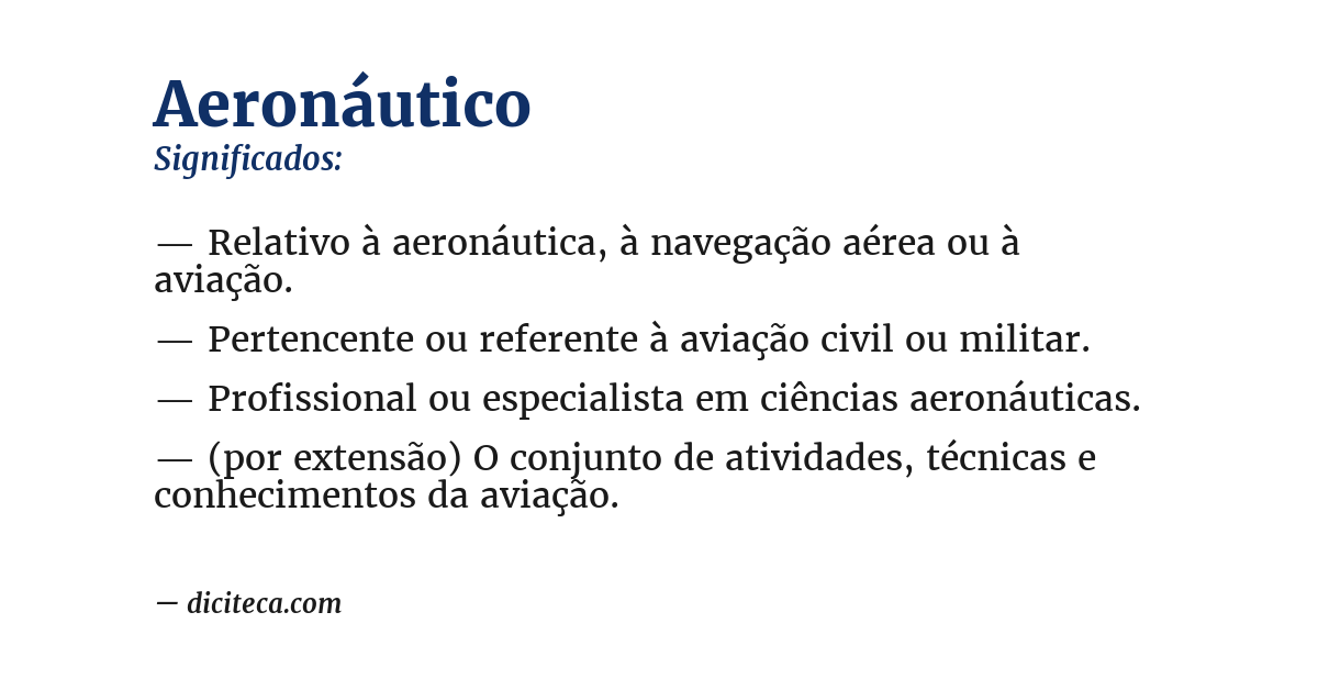 Significado de aeronáutico