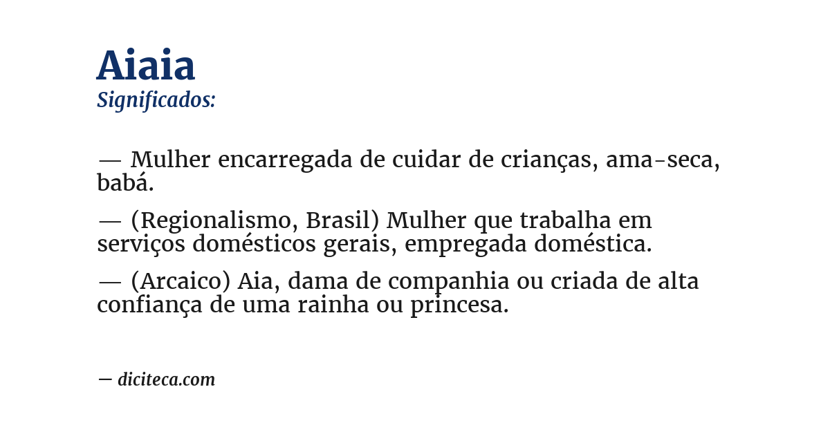 Significado de aiaia