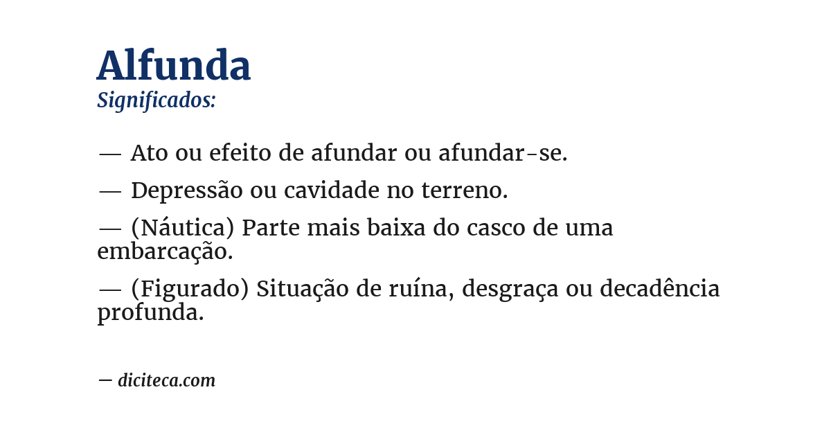 Significado de alfunda