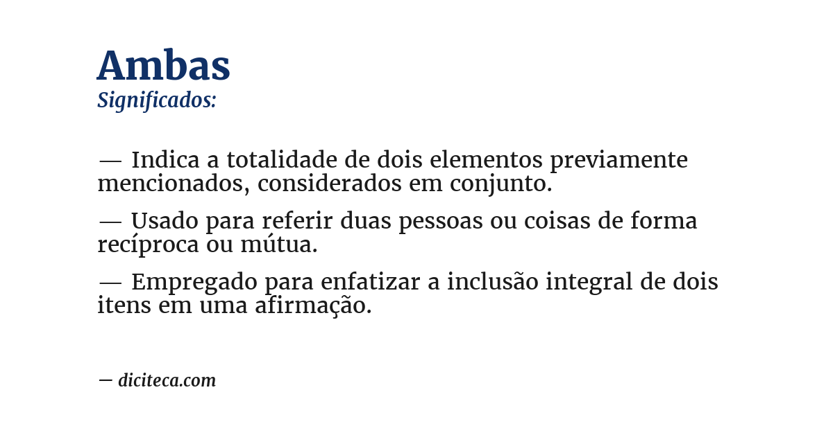 Significado de ambas