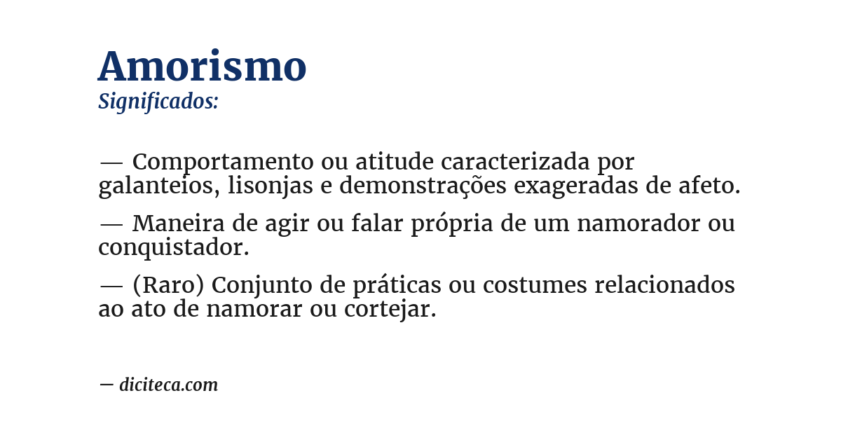 Significado de amorismo