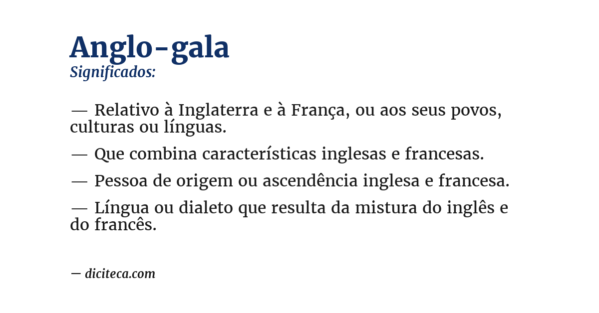 Significado de anglo-gala