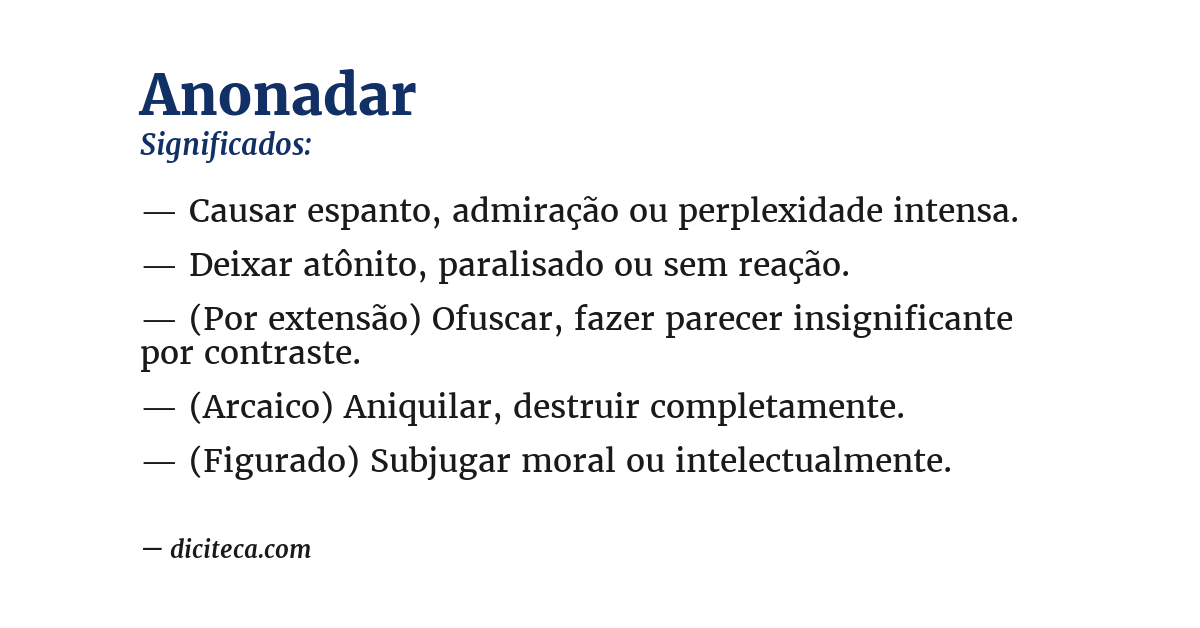 Significado de anonadar