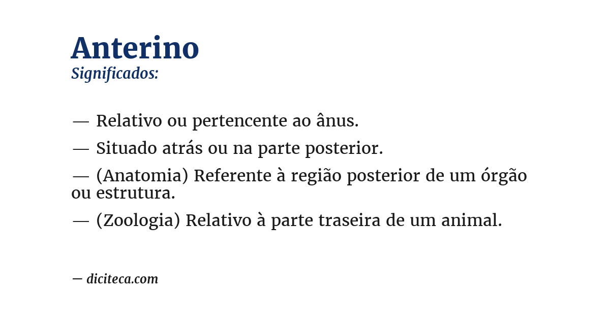 Significado de anterino