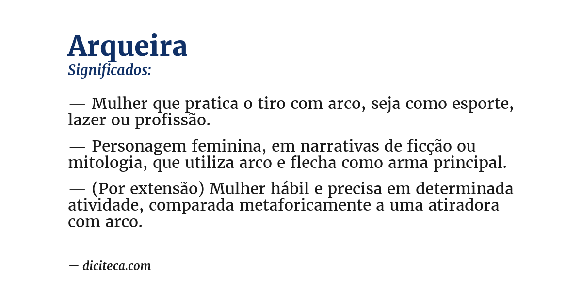 Significado de arqueira