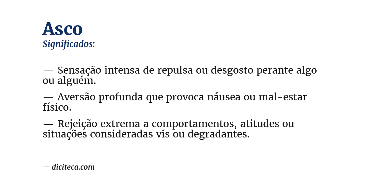 Significado de asco