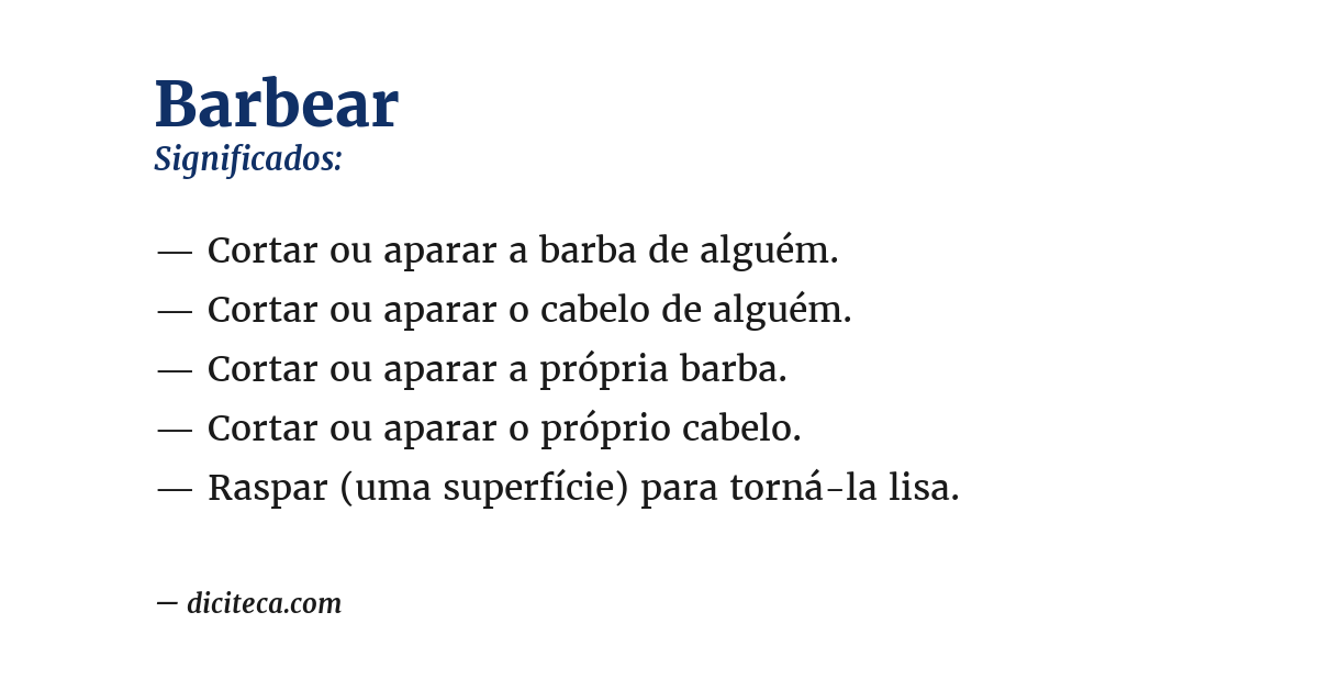 Significado de barbear
