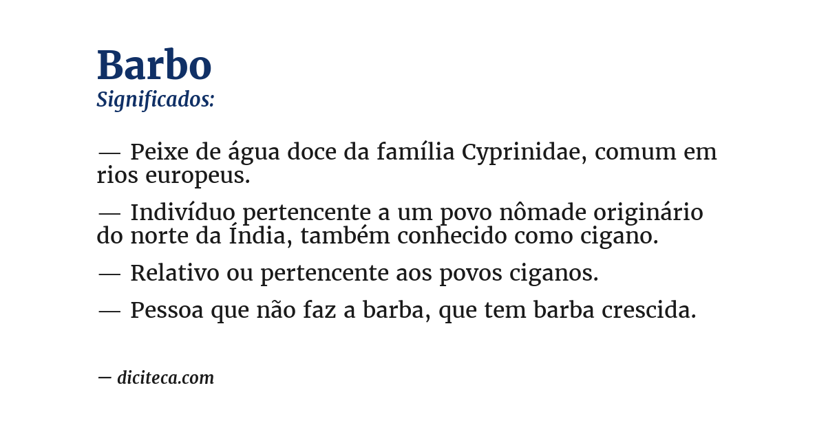 Significado de barbo