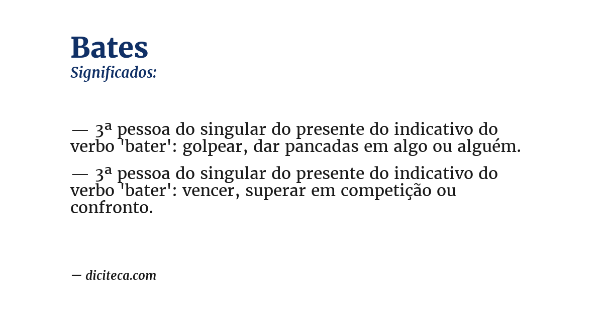 Significado de bates