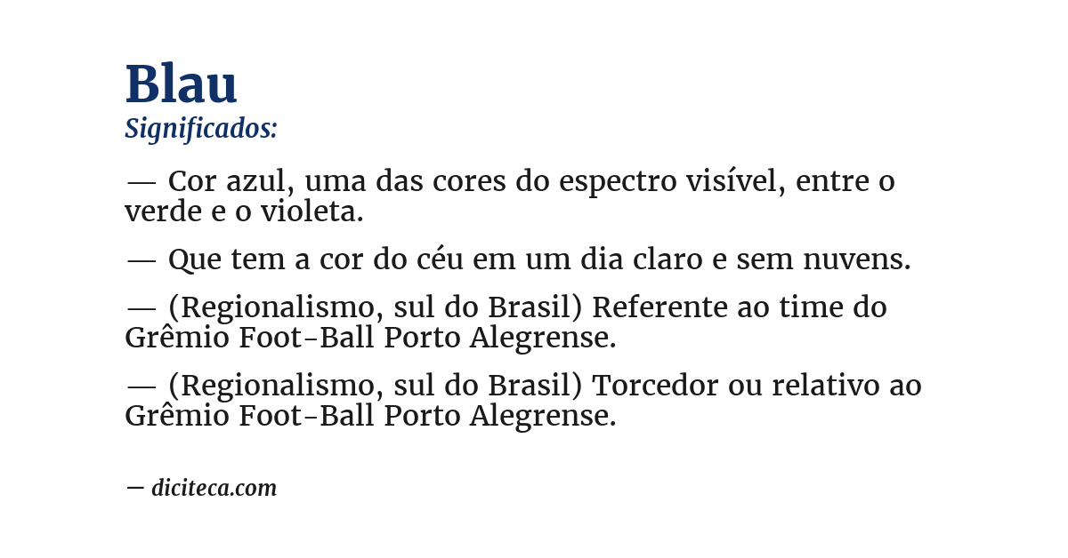 Significado de blau