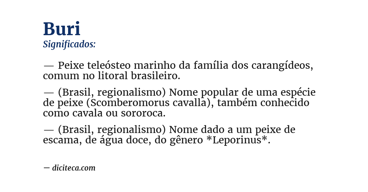 Significado de buri