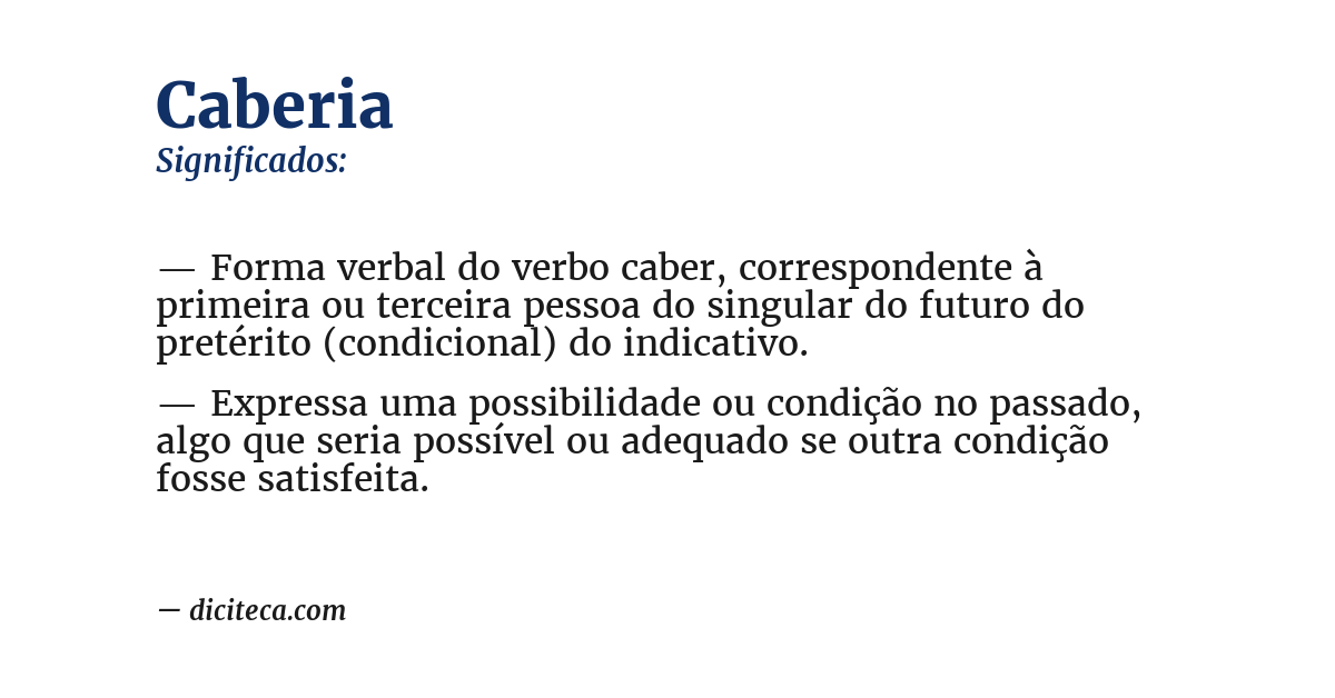 Significado de caberia