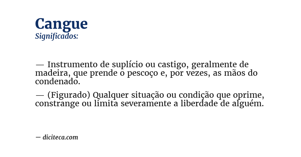 Significado de cangue