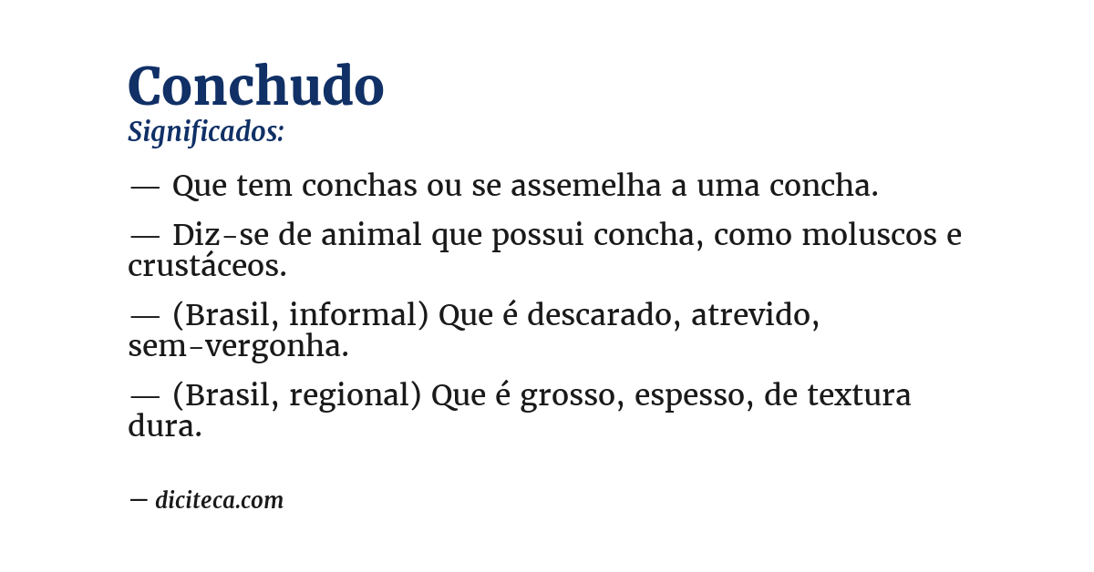 Significado de conchudo