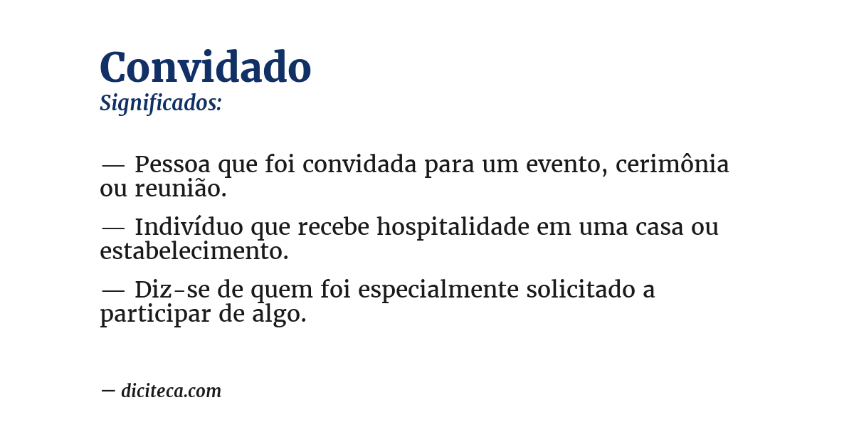 Significado de convidado