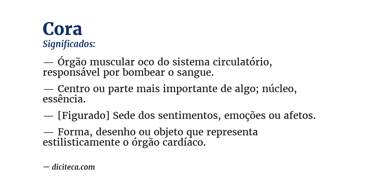 Significado de cora