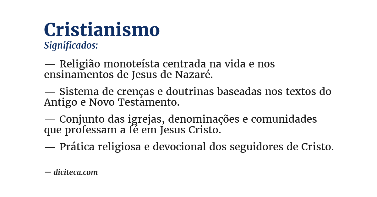 Significado de cristianismo