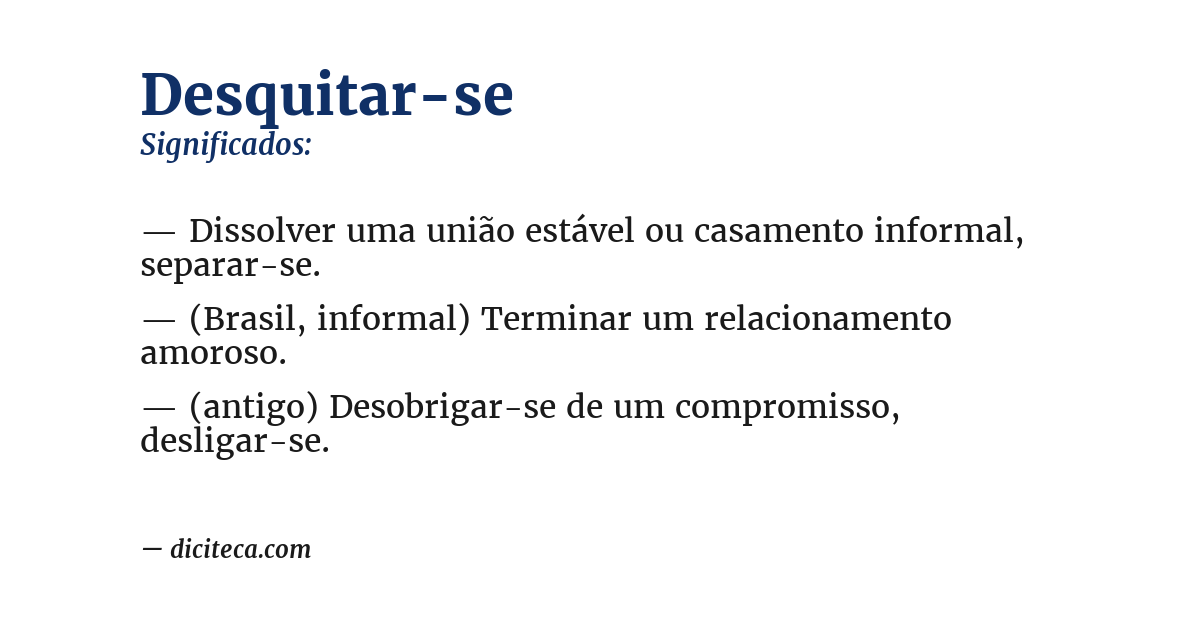 Significado de desquitar-se