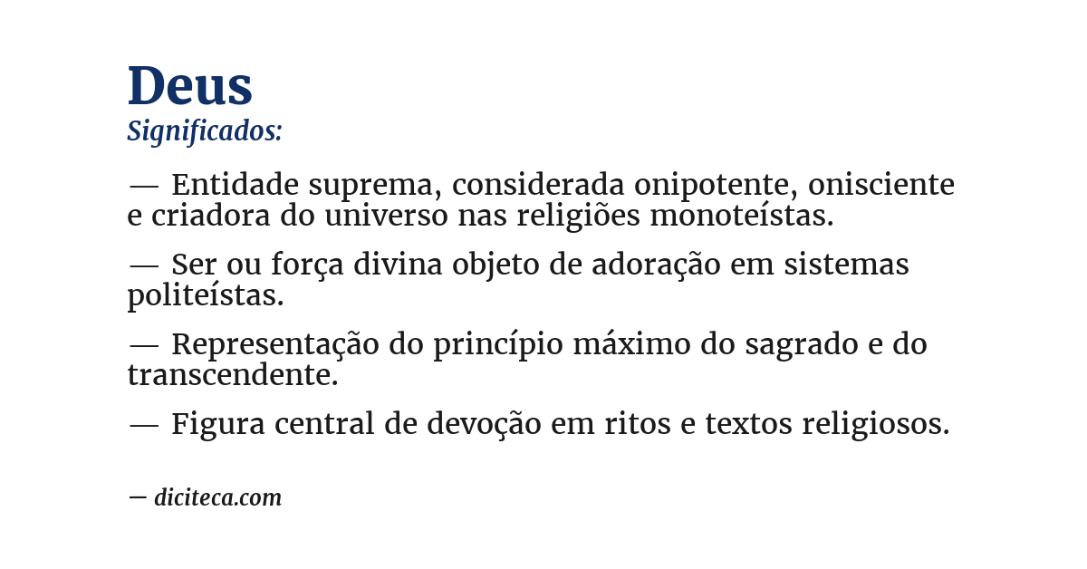 Significado de deus