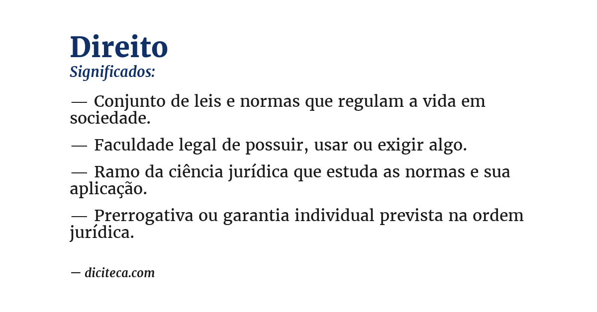 Significado de direito
