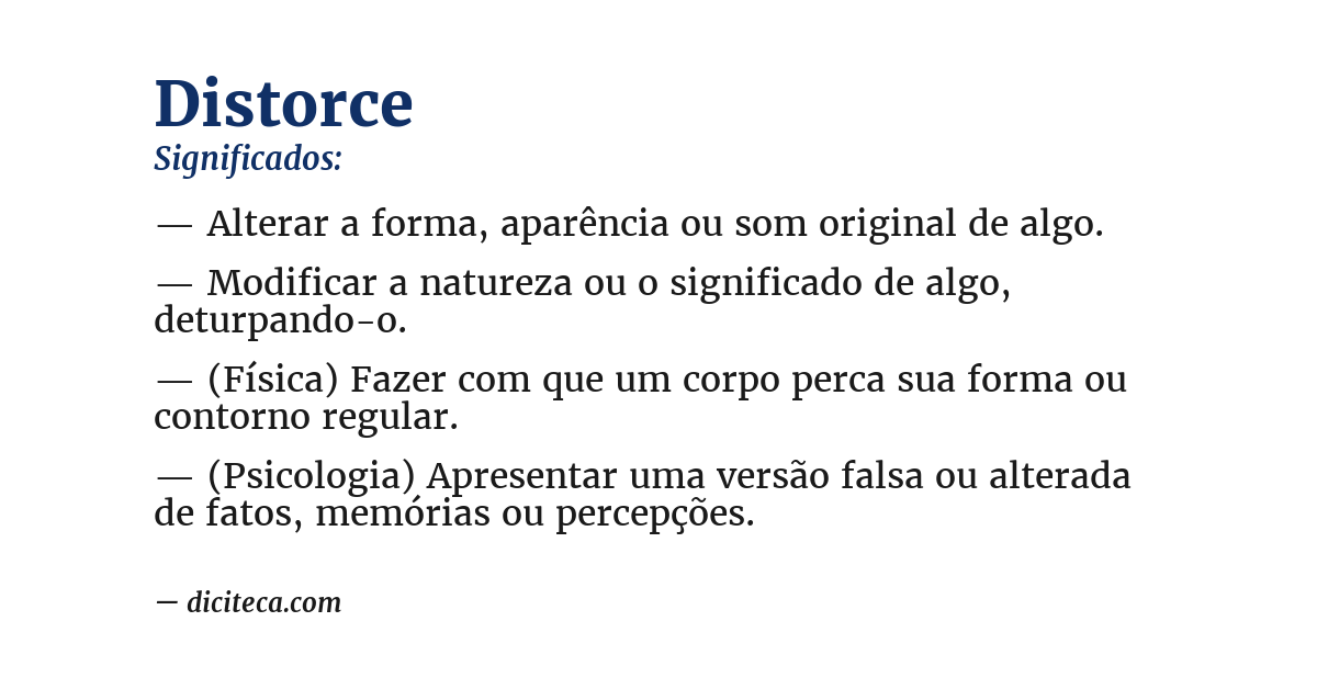 Significado de distorce