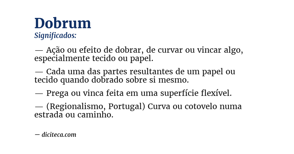 Significado de dobrum