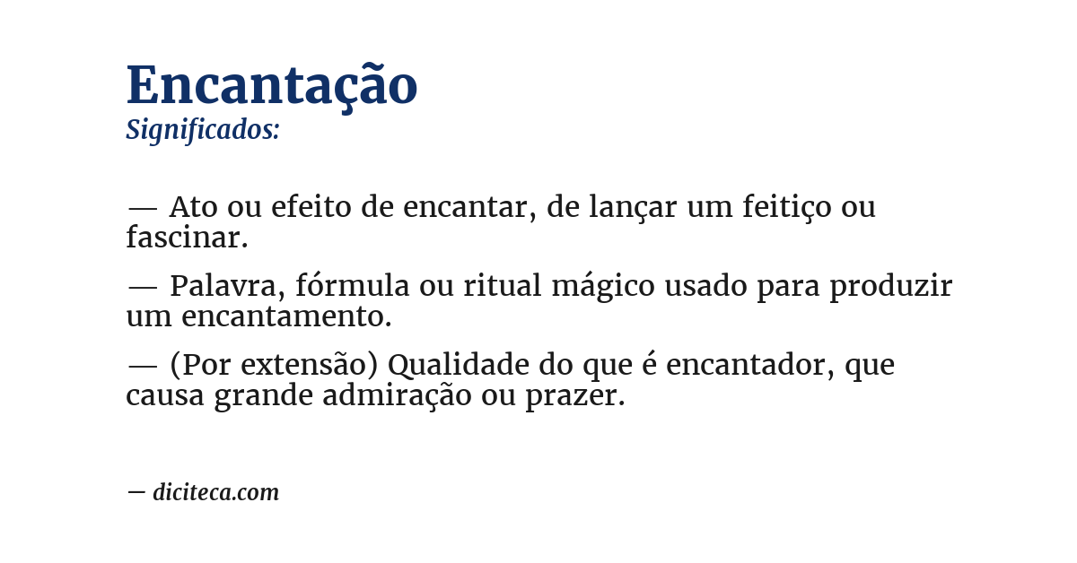 Significado de encantação