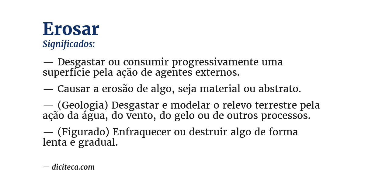 Significado de erosar