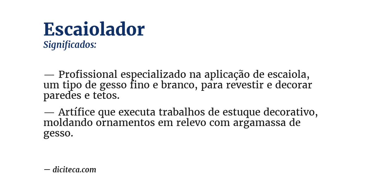Significado de escaiolador