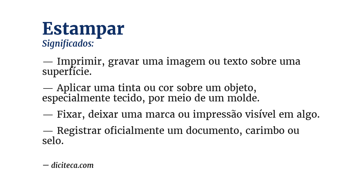 Significado de estampar