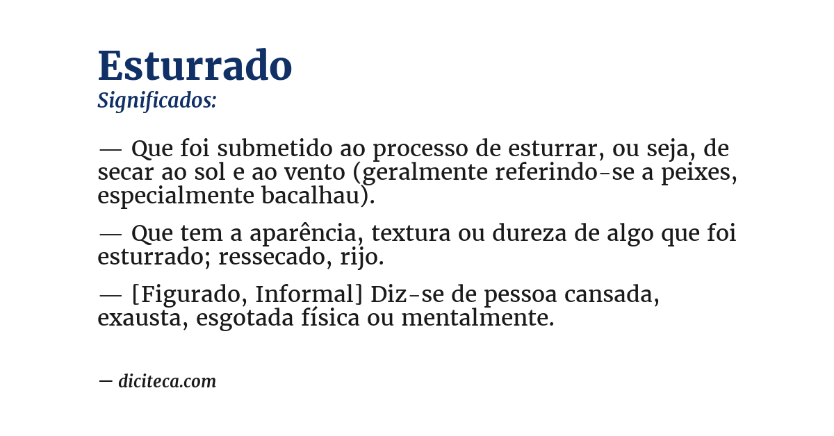 Significado de esturrado