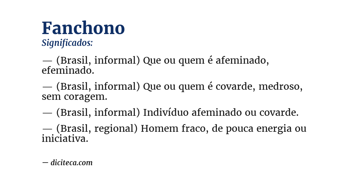 Significado de fanchono