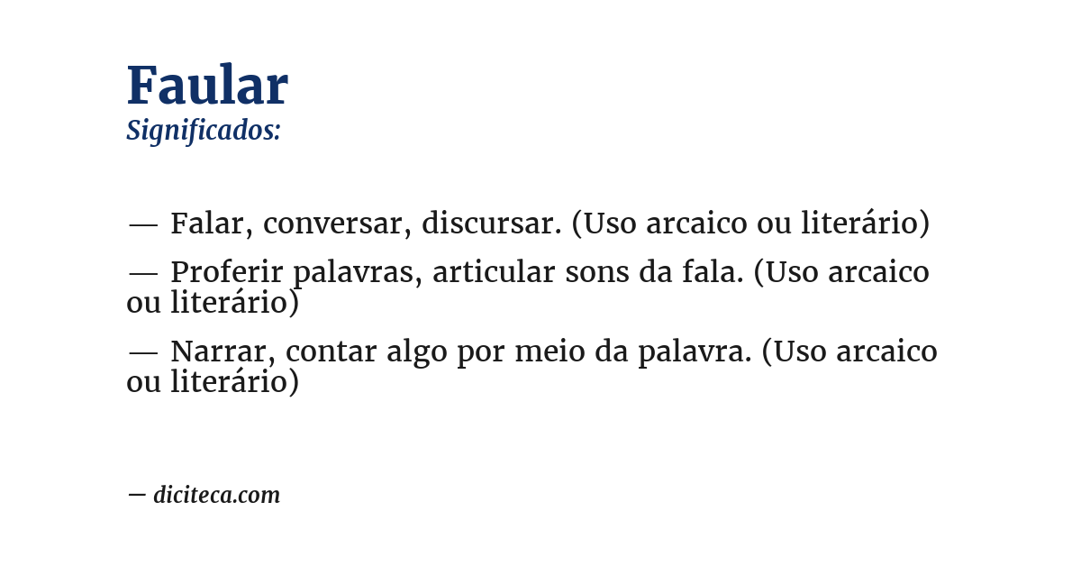 Significado de faular