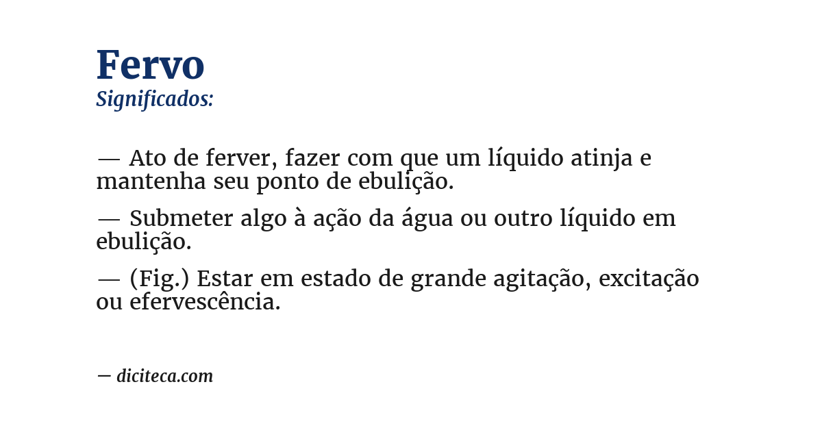 Significado de fervo