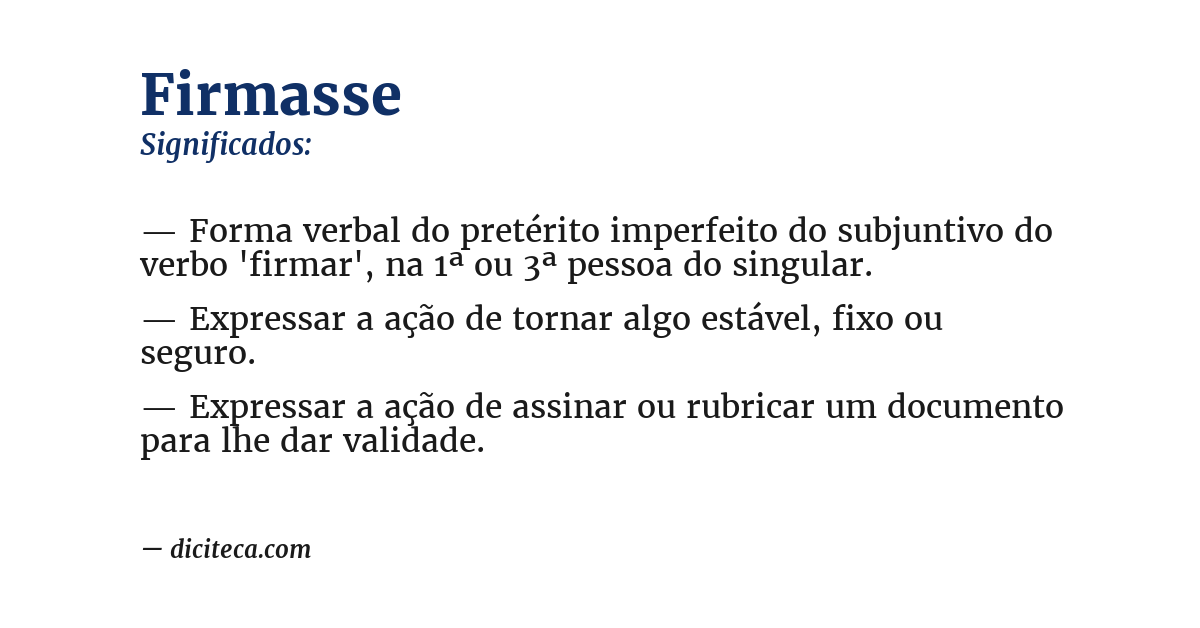 Significado de firmasse