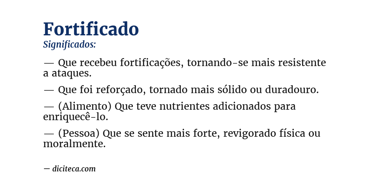 Significado de fortificado