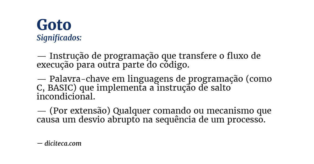 Significado de goto