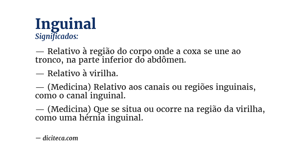 Significado de inguinal