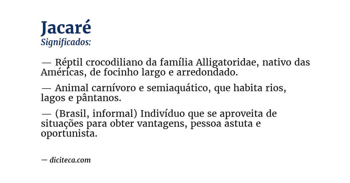 Significado de jacaré