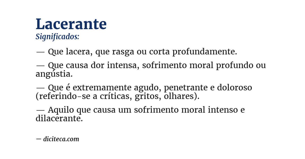 Significado de lacerante