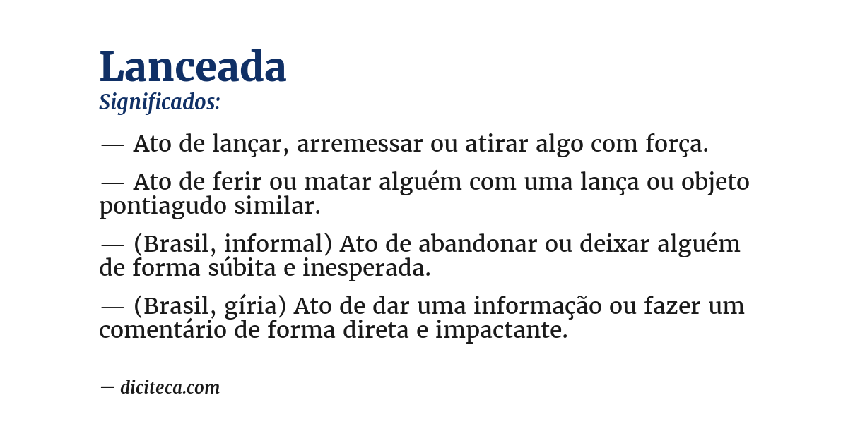 Significado de lanceada