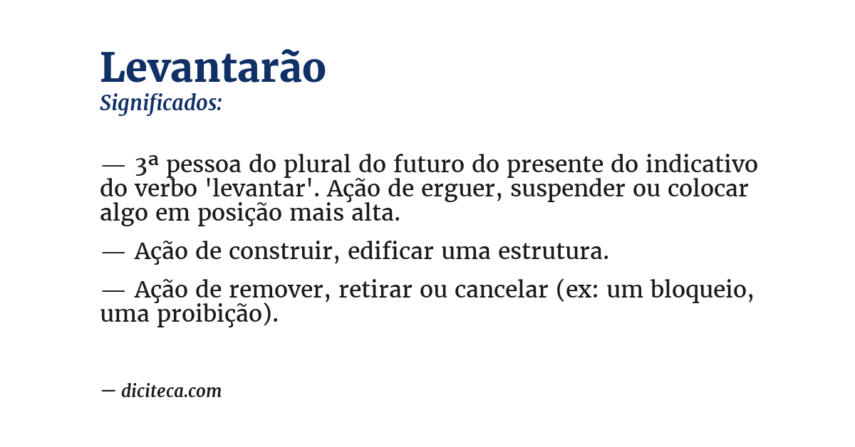 Significado de levantarão