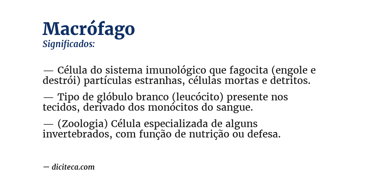 Significado de macrófago