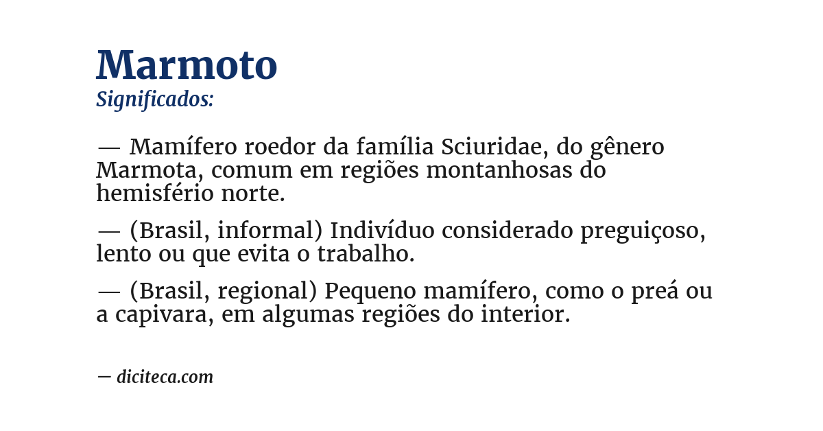 Significado de marmoto