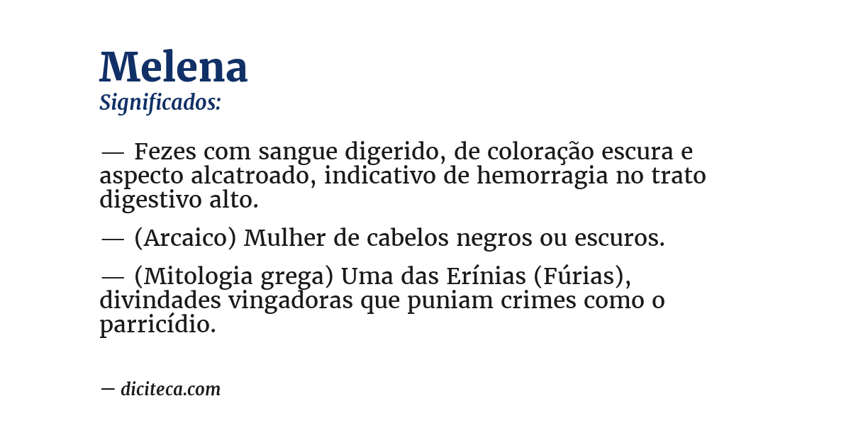 Significado de melena