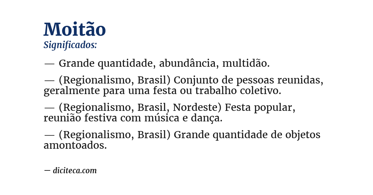 Significado de moitão